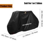 Bicycle Bike Cover For 2 3 bikes Rain Waterproof Dust Snow Sun UV Protector Cover Case For MTB BMX Mountain Hybrid Beach Cruiser - Image 3