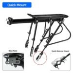 Deemount Heavy Duty Bicycle Luggage Carrier Rear Cargo Rack Stand 24-29'' Bike Trunk 100 KGS Load Fit 4.0 ‘’ Fat Bike Tire - Image 12