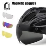 NEWBOLER Cycling Helmet Man Women LED Light Helmet Road Mountain Bike Helmet Removable Lens Riding Bicycle Helmet With Goggles - Image 13