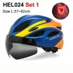 NEWBOLER Cycling Helmet Man Women LED Light Helmet Road Mountain Bike Helmet Removable Lens Riding Bicycle Helmet With Goggles - Image 14