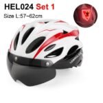NEWBOLER Cycling Helmet Man Women LED Light Helmet Road Mountain Bike Helmet Removable Lens Riding Bicycle Helmet With Goggles - Image 16