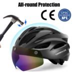 NEWBOLER Cycling Helmet Man Women LED Light Helmet Road Mountain Bike Helmet Removable Lens Riding Bicycle Helmet With Goggles - Image 17