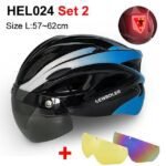 NEWBOLER Cycling Helmet Man Women LED Light Helmet Road Mountain Bike Helmet Removable Lens Riding Bicycle Helmet With Goggles - Image 19