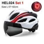 NEWBOLER Cycling Helmet Man Women LED Light Helmet Road Mountain Bike Helmet Removable Lens Riding Bicycle Helmet With Goggles - Image 20