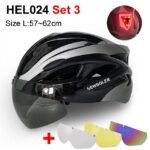 NEWBOLER Cycling Helmet Man Women LED Light Helmet Road Mountain Bike Helmet Removable Lens Riding Bicycle Helmet With Goggles - Image 21