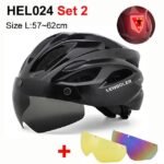 NEWBOLER Cycling Helmet Man Women LED Light Helmet Road Mountain Bike Helmet Removable Lens Riding Bicycle Helmet With Goggles - Image 23