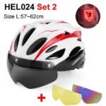 NEWBOLER Cycling Helmet Man Women LED Light Helmet Road Mountain Bike Helmet Removable Lens Riding Bicycle Helmet With Goggles - Image 24