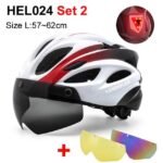 NEWBOLER Cycling Helmet Man Women LED Light Helmet Road Mountain Bike Helmet Removable Lens Riding Bicycle Helmet With Goggles - Image 4
