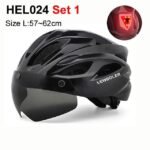 NEWBOLER Cycling Helmet Man Women LED Light Helmet Road Mountain Bike Helmet Removable Lens Riding Bicycle Helmet With Goggles - Image 7